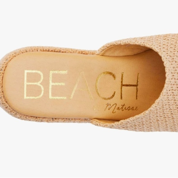 NIB Matisse Ocean Ave Raffia Platform Slides- Still in stores - Picture 5 of 6